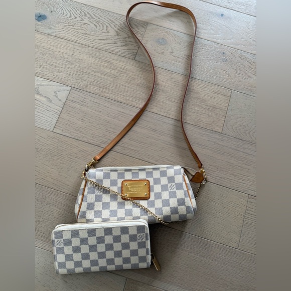 Louis Vuitton Handbags - EVA Clutch - Louis Vuitton - Damier Azur Eva Clutch & Zippy Wallet